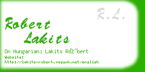 robert lakits business card